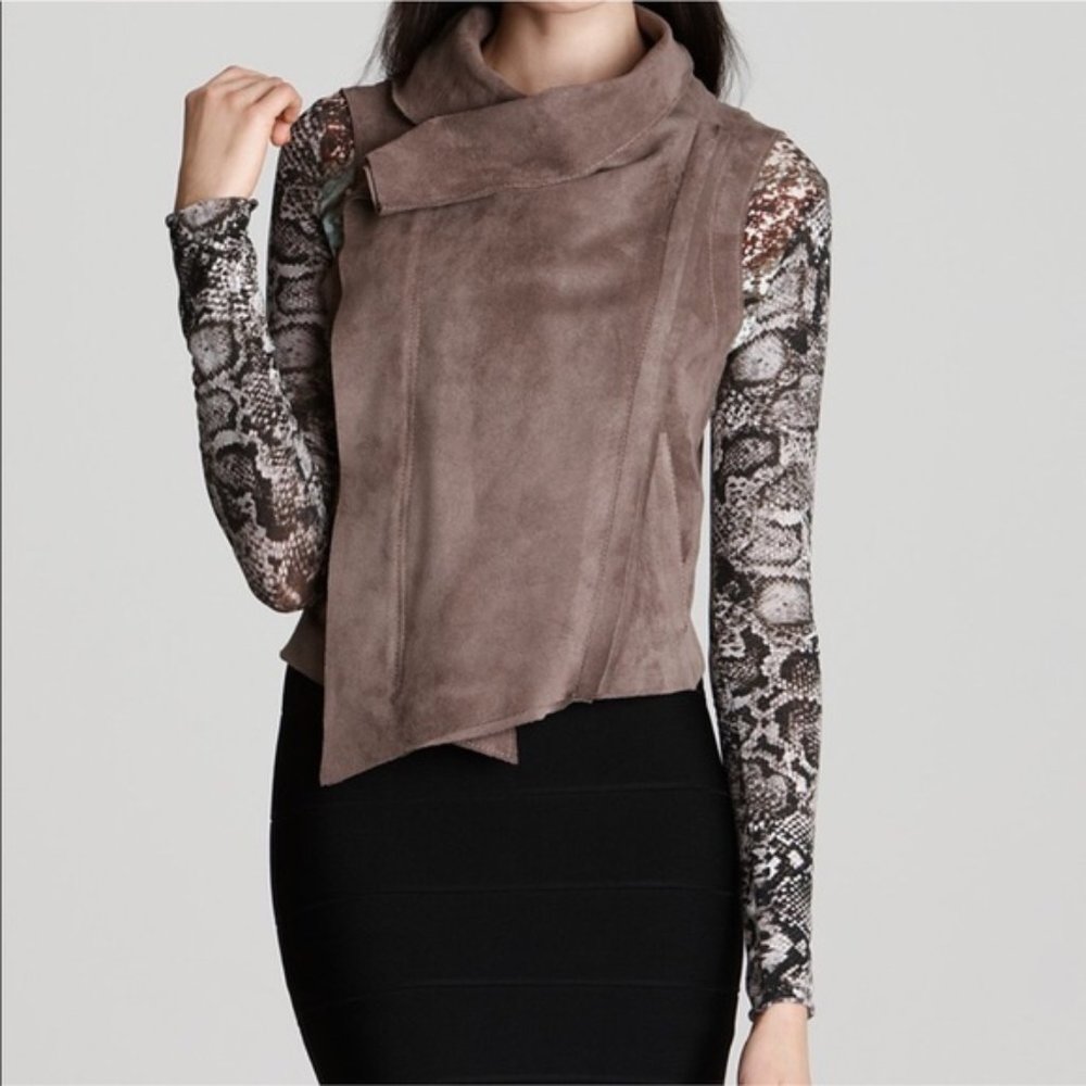 BCBGMAXAZRIA Fabian sleeveless jacket vest